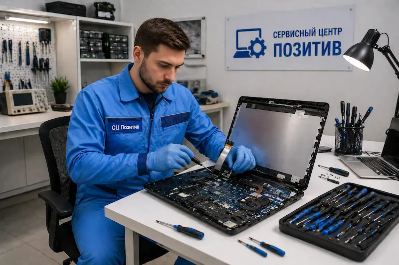 Замена шлейфа матрицы ноутбука в Зеленогорске