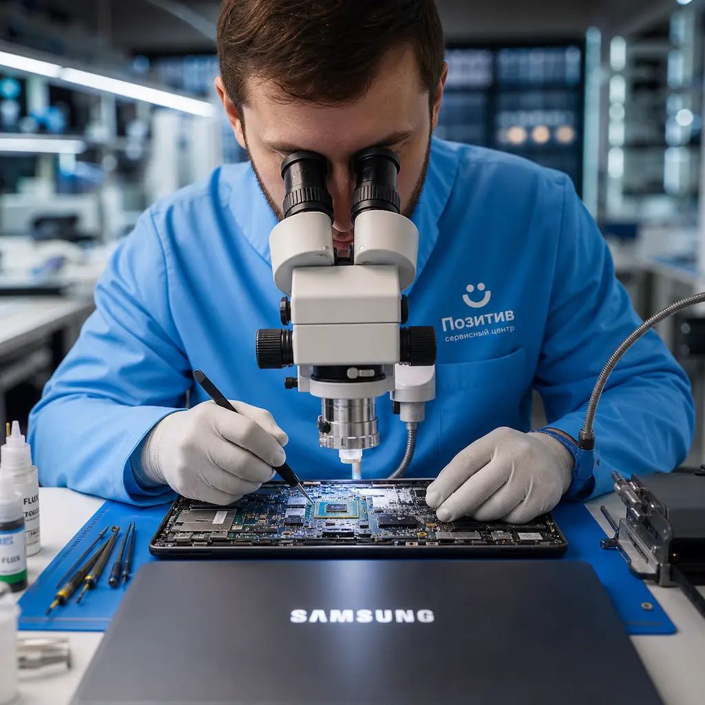 Замена видеокарты ноутбука Samsung в Зеленогорске