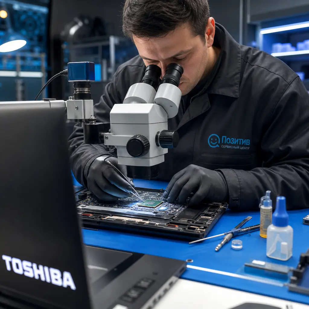 Замена видеокарты ноутбука Toshiba в Зеленогорске
