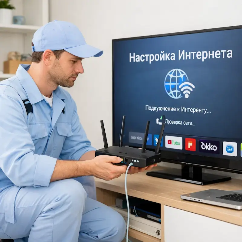 Настройка интернета на телевизоре в Зеленогорске