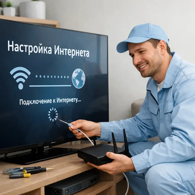 Настройка интернета на ТВ в Зеленогорске