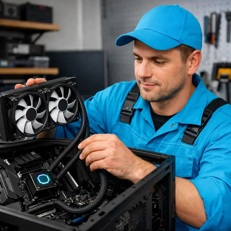 Установка водяного охлаждения на компьютер в Зеленогорске