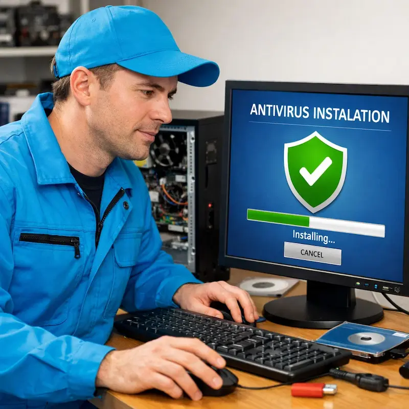 Установка антивируса на ноутбук в Зеленогорске