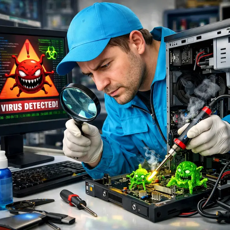 Вылечить компьютерный вирус в Зеленогорске